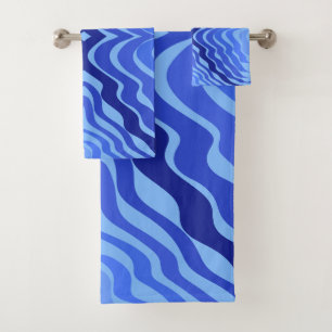 Vagues bleues réfléchissantes Design abstrait mode