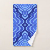 Vagues bleues réfléchissantes Design abstrait mode (Serviette à main)