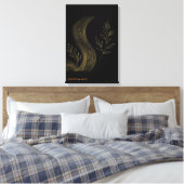 Vagues botaniques dorées sur toile d'art fin (Insitu(Chambre))