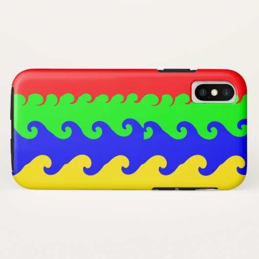 Vagues colorées iPhone / coque ipad (Dos (Horizontal))