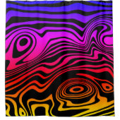 Vagues colorées Motif rideau de douche (Devant)