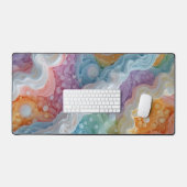 Vagues colorées pastel abstraites (Clavier et souris)