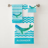 Vagues de baleine bleue Turquoise marine (En situation)