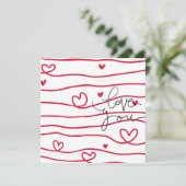 Vagues de coeur, Carte pour notes plat (Debout devant)