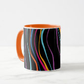 Vagues de couleur Motif moderne Mug (Devant gauche)