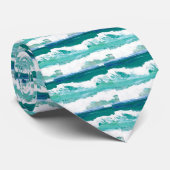 Vagues de danse - cravate de mode de paysage marin (Roulé)