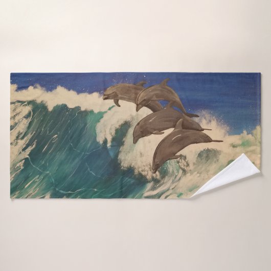Vagues de dauphin (Serviette de bain)