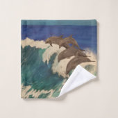 Vagues de dauphin (Gant de toilette)