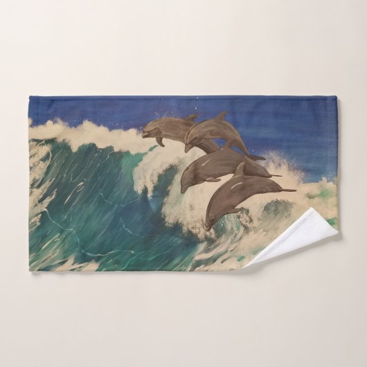 Vagues de dauphin (Serviette à main)
