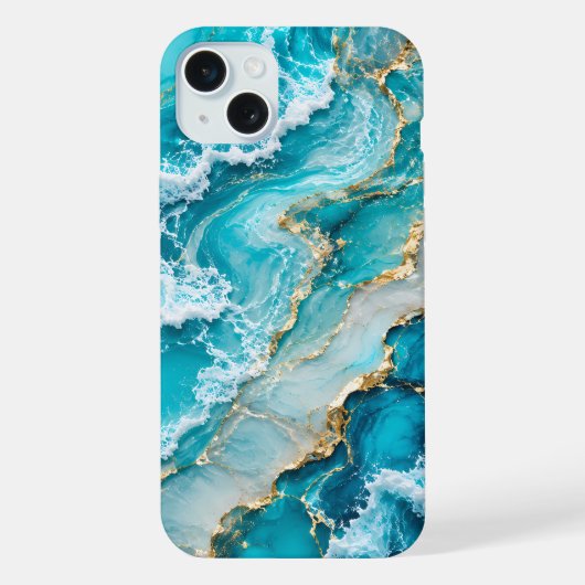 Vagues de lagon turquoise Abstrait (Verso)