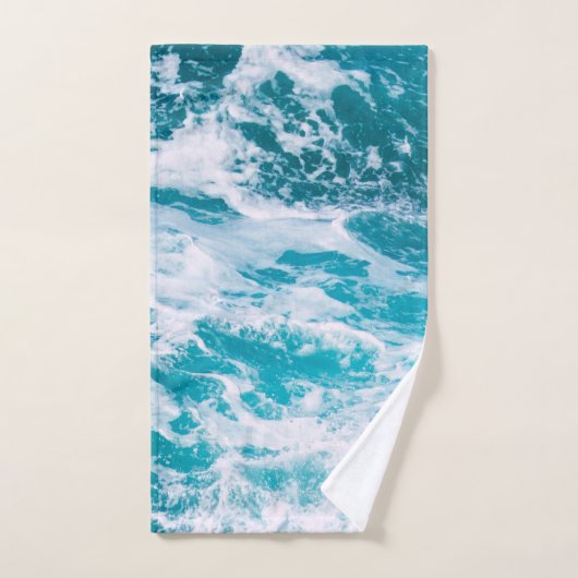 Vagues de l'océan bleu (Serviette à main)