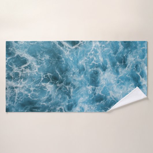 Vagues de l'océan bleu (Serviette de bain)