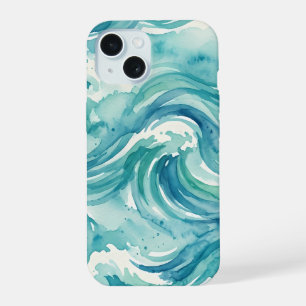 Vagues de l'océan côtier Aquarelle