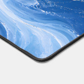 Vagues de marbre bleu Luxe Abstrait (Coin)