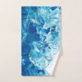 Vagues de peinture bleue Abstraites (Serviette à main)