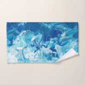 Vagues de peinture bleue Abstraites (Serviette à main)