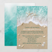 Vagues de Plage et Invitation de Mariage Étoile de (Devant / Derrière)