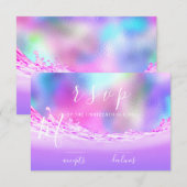 Vagues de RSVP Océan Tropical Aqua Rose Pastel (Devant / Derrière)