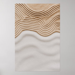 Vagues de sérénité - Poster minimaliste Motif de s