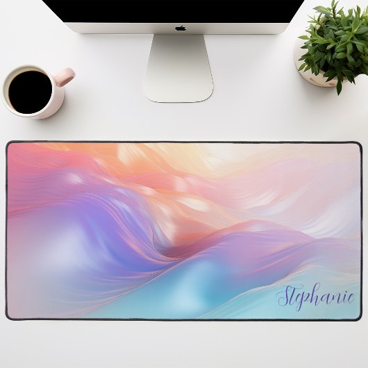 Vagues de soie pastel iridescentes