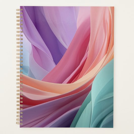 Vagues de tissu pastel abstrait (Devant)