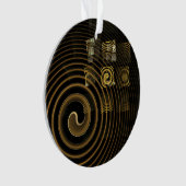 Vagues dorées hypnotiques Art abstrait moderne (devant)