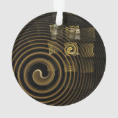 Vagues dorées hypnotiques Art abstrait moderne (dos)