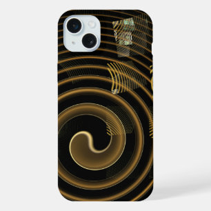 Vagues dorées hypnotiques Art abstrait moderne