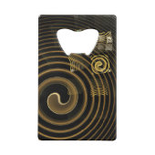 Vagues dorées hypnotiques Art abstrait moderne (Dos)