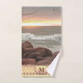 Vagues et boulders 0893 (Serviette à main)