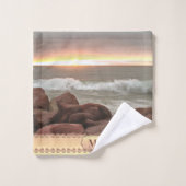 Vagues et boulders 0893 (Gant de toilette)