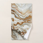 Vagues et points d'or blanc serviettes de bain (Serviette à main)