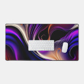 Vagues Fougueuses - Violet, Orange et Or Abstrait (Clavier et souris)