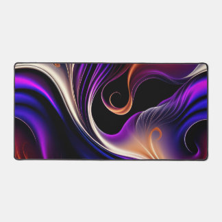 Vagues Fougueuses - Violet, Orange et Or Abstrait