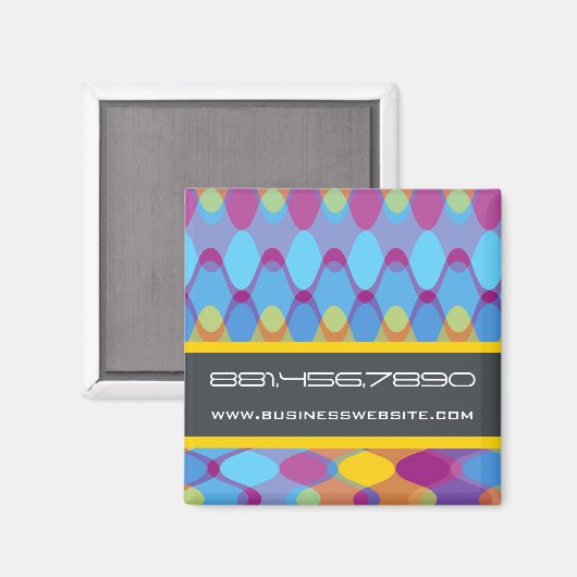 Vagues géniales | 02 * aimant jaune bleu du (Recto/Verso)