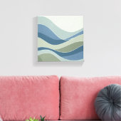 Vagues géométriques douces Toile murale minimalist (Insitu(Salon))