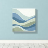Vagues géométriques douces Toile murale minimalist (Insitu (Plancher de Bois))