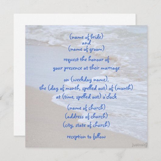 vagues ii Invitation (Devant / Derrière)