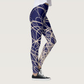 Vagues linéaires2 bleu - Leggings (Droite)