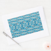 Vagues métalliques, Stickers Rectangle bleu-blanc (Enveloppe)
