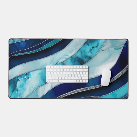 Vagues - Mixte Media Blue Abstrait (Clavier et souris)