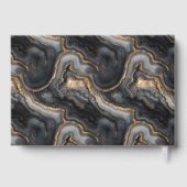 Vagues noires et dorées élégantes (Verso)