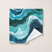 Vagues océaniques abstraites (Gant de toilette)