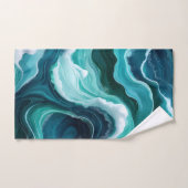 Vagues océaniques abstraites (Serviette à main)