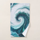 vagues océaniques abstraites (Serviette à main)