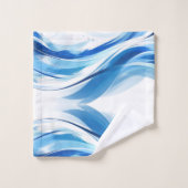 Vagues océaniques bleues abstraites Art d'été (Gant de toilette)