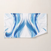 Vagues océaniques bleues abstraites Art d'été (Serviette à main)