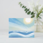 Vagues océaniques | Carte postale moderne à l'aqua (Debout devant)
