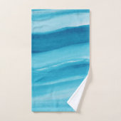 Vagues océaniques d'aquarelle #1 (Serviette à main)
