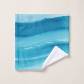 Vagues océaniques d'aquarelle #1 (Gant de toilette)